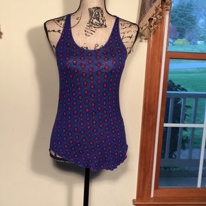 Mudd M Juniors blue tank/ Aztec print